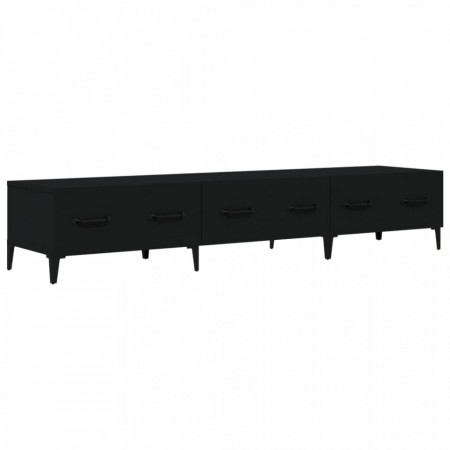 Comodă TV, negru, 150x34,5x30 cm, lemn prelucrat - V812646V
