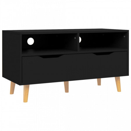 Comodă TV, negru, 90x40x48,5 cm, lemn prelucrat - V326778V