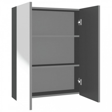 Dulap de baie cu oglindă, antracit, 60x15x75 cm, MDF - V331529V