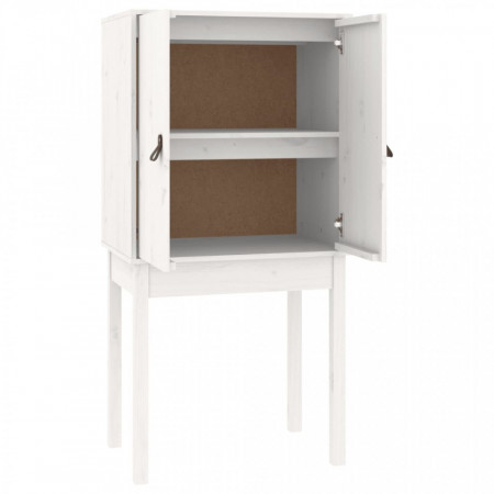 Dulap înalt, alb, 60x40x120 cm, lemn masiv de pin - V821745V