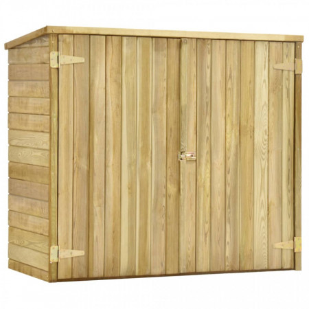 Magazie unelte de grădină, 135x60x123 cm, lemn pin tratat - V46359V