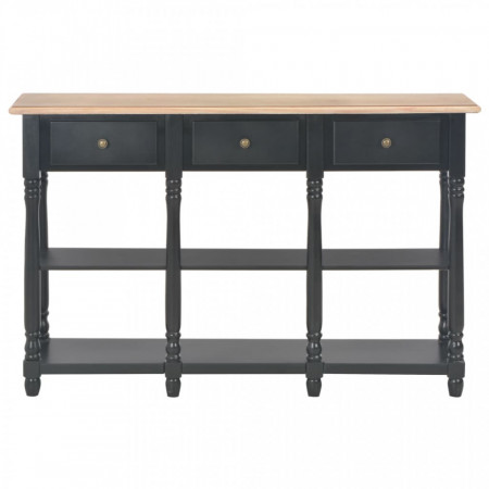 Masă consolă, negru, 120 x 30 x 76 cm, MDF - V280018V