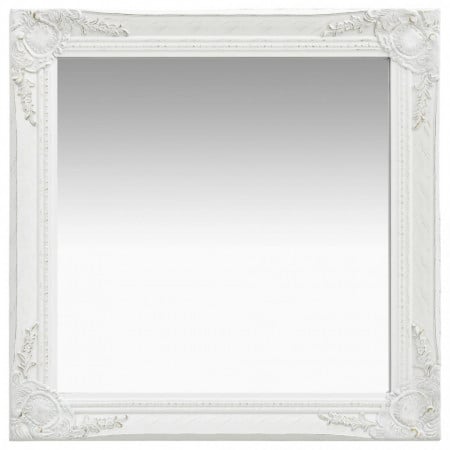 Oglinda de perete in stil baroc, alb, 60 x 60 cm - V320332V