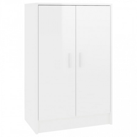 Pantofar, alb extralucios, 60x35x92 cm, PAL - V808933V