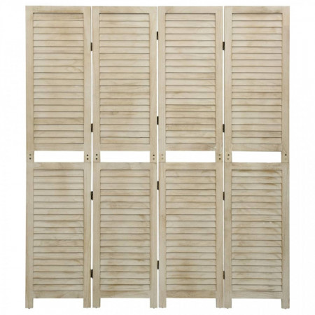 Paravan de cameră cu 4 panouri 140x165 cm lemn masiv Paulownia - V338579V