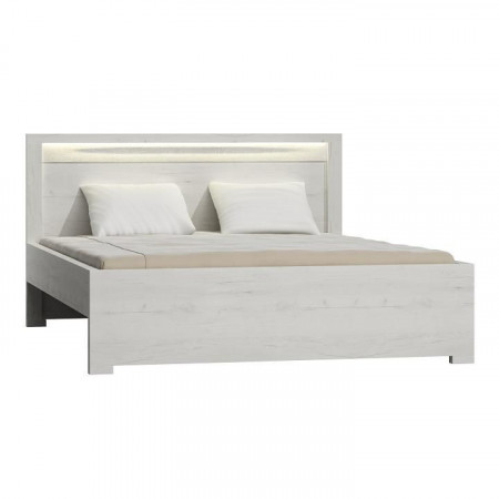 Pat, 160x200 cm, culoarea frasin alb - TP149933