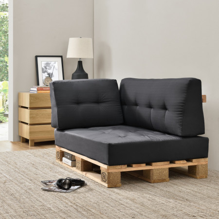 Perna sezut pentru mobilier paleti, 120 x 80 x 15 cm, gri inchis - P54694309