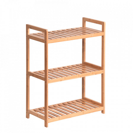 Raft cu 3 poliţe, bambus natural, 53x26x71 cm - TP296528