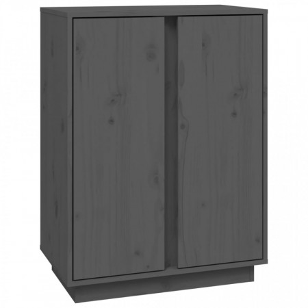 Servantă, gri, 60x35x80 cm, lemn masiv de pin - V814491V
