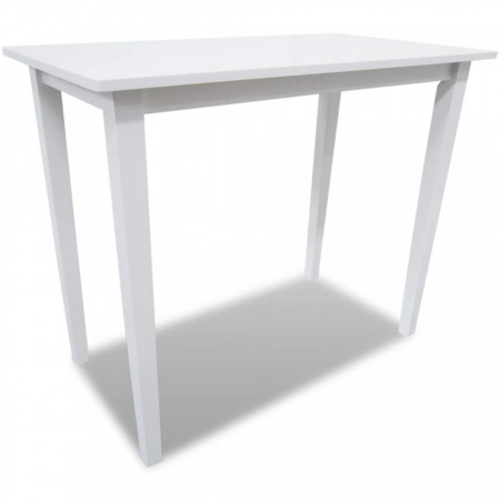 Set mobilier de bar din lemn, masă și 4 scaune, alb - V271832V