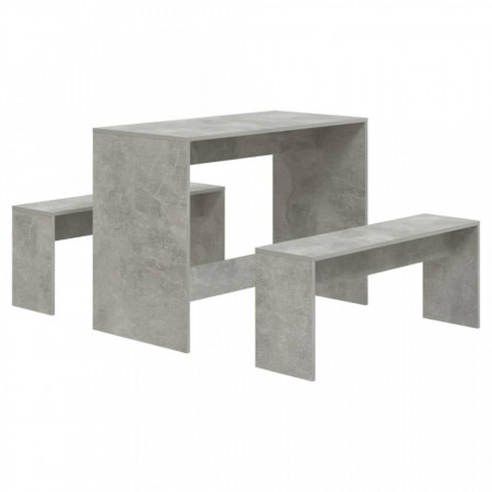 Set mobilier de bucătărie, 3 piese, gri beton, PAL - V809480V