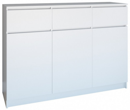 TECOA105 - Comoda 120 x 40 x 97 cm, Alb-Mat