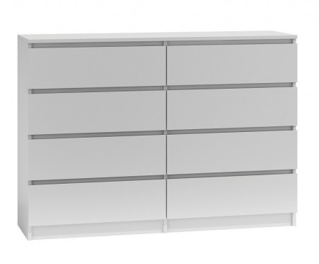 TECOA124 - Comoda 138 x 40 x 97 cm, Alb-Mat