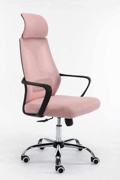 TESCR101 - Scaun birou cu tetiera 68 x 52 x 127 cm - Roz