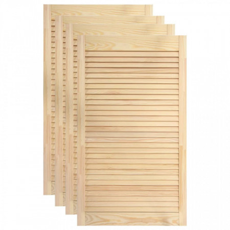 Uși lamelare, 4 buc., 99,3x49,4 cm, lemn masiv de pin - V151138V