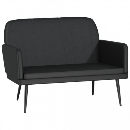 Bancă, negru, 107x80x81 cm, piele ecologică - V351398V