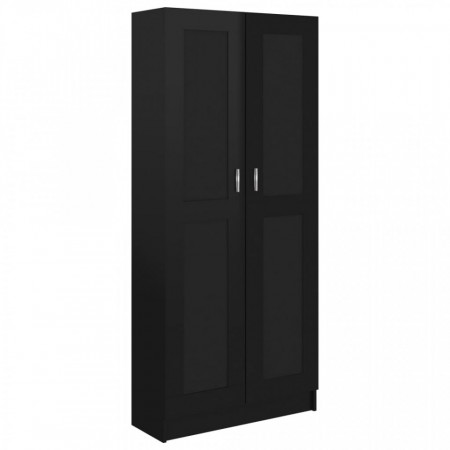 Bibliotecă, negru extralucios, 82,5 x 30,5 x 185,5 cm, PAL - V802739V