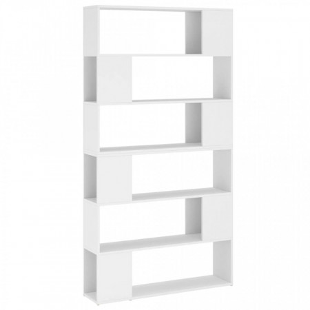 Bibliotecă/Separator cameră, alb, 100x24x188 cm - V3082071V