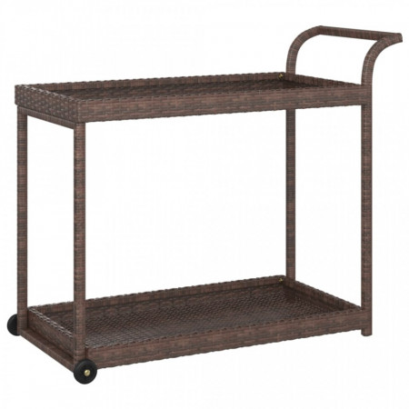 Cărucior de bar, maro, 100x45x83 cm, poliratan - V316665V