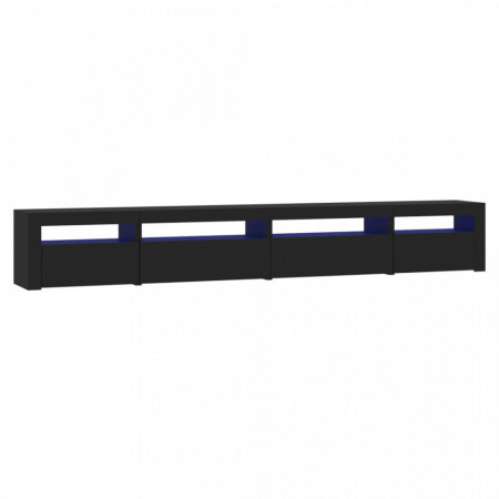 Comodă TV cu lumini LED, negru, 270x35x40 cm - V3152747V