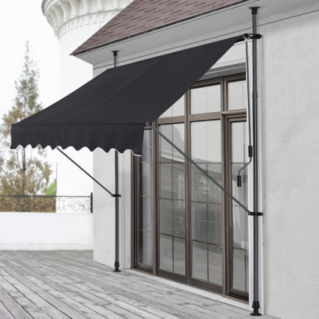 Copertina protectie solara, negru, 400 x 120 x 200-300 cm - P74798029