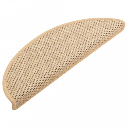 Covorașe scări autoadezive 15 buc. bej deschis 65x25cm sisal - V326880V