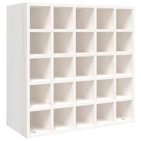 Dulap de vinuri, alb, 56x25x56 cm, lemn masiv de pin - V821538V