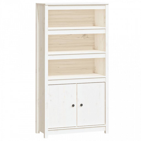 Dulap înalt, alb, 80x35x154 cm, lemn masiv de pin - V823520V