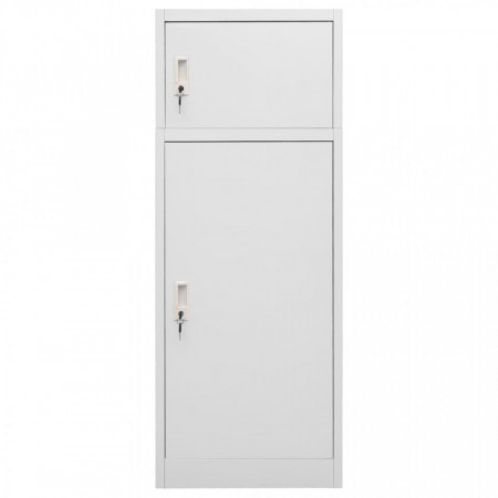 Dulap pentru șa, gri deschis, 53x53x140 cm, oțel - V339600V