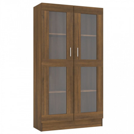 Dulap vitrină, stejar maro, 82,5x30,5x150 cm, lemn prelucrat - V815119V