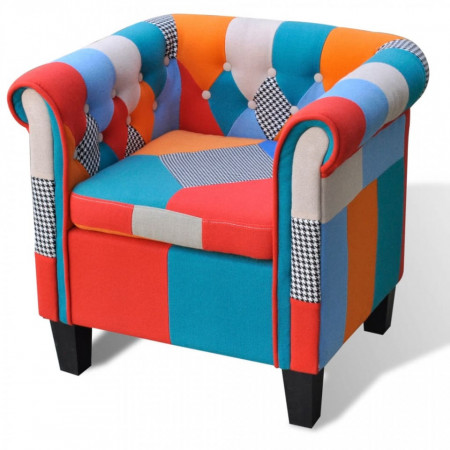 Fotoliu cu model Patchwork, material textil - V241027V