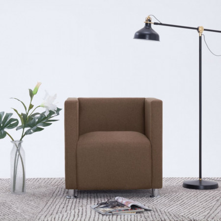 Fotoliu cubic, maro, material textil - V282146V