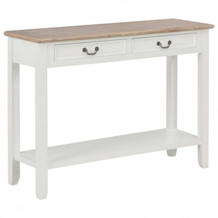 Masa consola, alb, 110 x 35 x 80 cm, lemn - V249901V