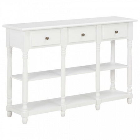 Masa consola, alb, 120 x 30 x 76 cm, MDF - V280015V