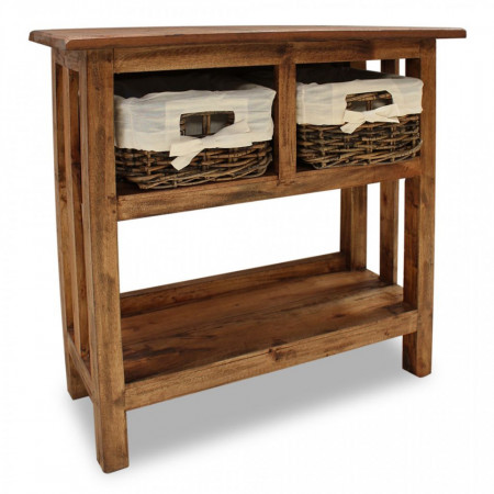 Masa consola, lemn masiv reciclat, 69 x 28 x 70 cm - V244489V