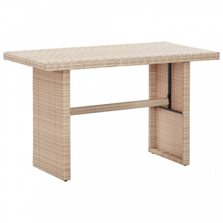 Masa de gradina, bej, 110 x 60 x 67 cm, poliratan - V46444V