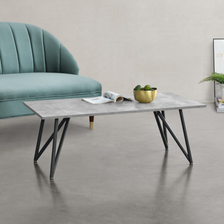 Masuta cafea, 120 x 60 x 45 cm, efect beton - P77062382