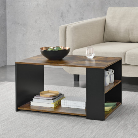 Masuta cafea negru/culoarea lemnului de stejar - P73294034