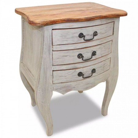 Noptiera din lemn masiv reciclat, 48 x 35 x 64 cm - V244504V