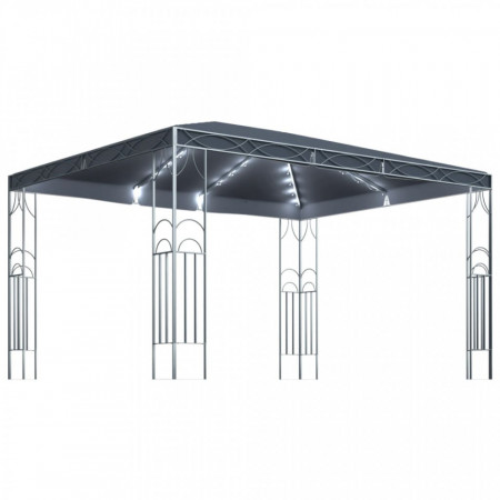 Pavilion cu șir de lumini LED, antracit, 400x300 cm - V3070341V