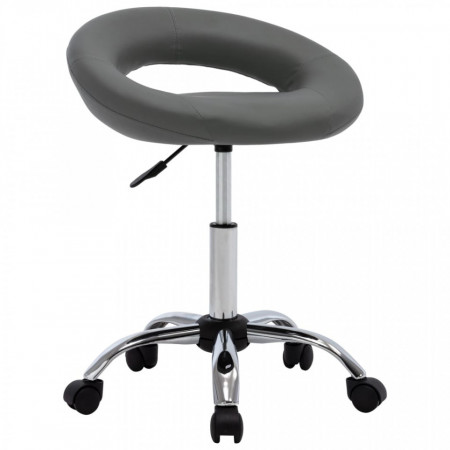 Scaun de lucru pivotant, gri, piele ecologica - V323668V