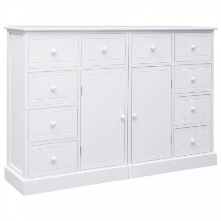 Servanta cu 10 sertare, alb, 113 x 30 x 79 cm, lemn - V284177V