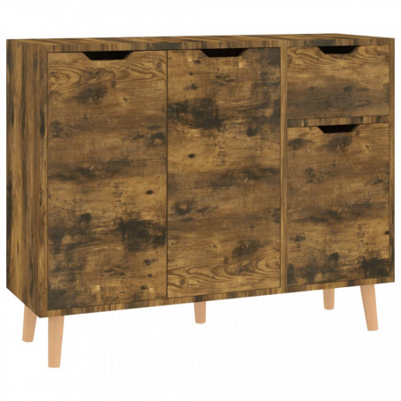 Servantă, stejar afumat, 90x30x72 cm, lemn prelucrat - V326821V