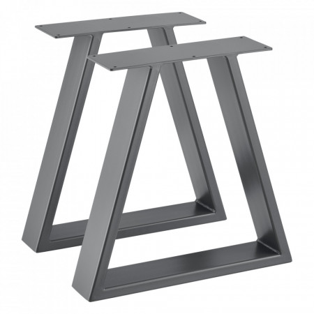Set 2 bucati picioare masa, 40 x 10 x 40 cm, metal/gri - P65541995