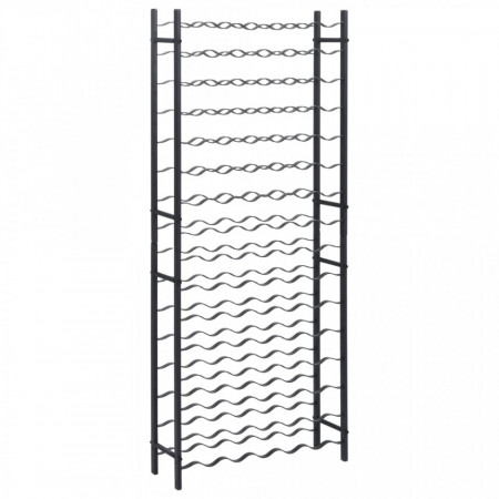 Suport de vin pentru 96 de sticle, negru, fier - V325923V