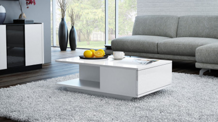 TEMCA105 - Masuta cafea 60 x 90 x 42 cm - Alb-Lucios