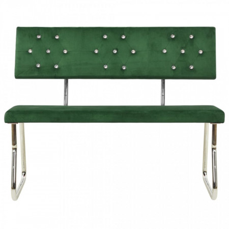 Bancă, verde închis, 110 cm, catifea - V325865V