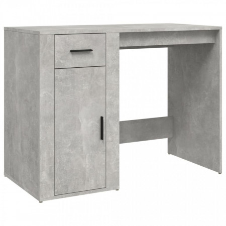Birou, gri beton, 100x49x75 cm, lemn prelucrat - V816788V