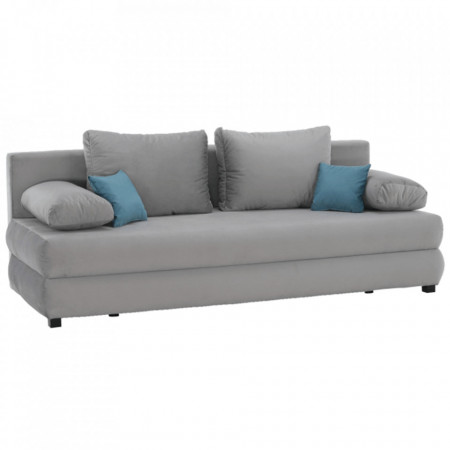 Canapea extensibilă, textil gri/turcoaz, - TP189051