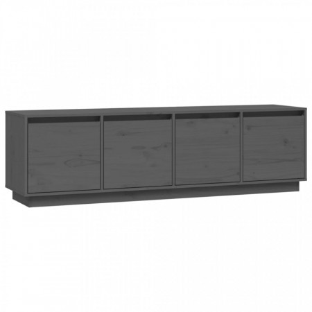 Comodă TV, gri, 156x37x45 cm, lemn masiv de pin - V814396V